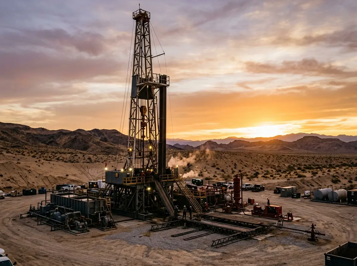 Geo Oil Drilling Rig Fleet Background